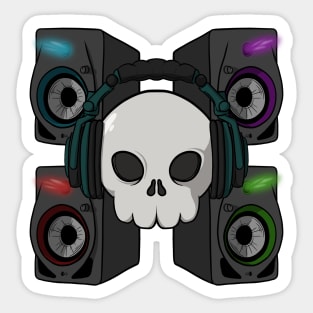 Deejays cre Jolly Roger pirate flag (no caption) Sticker